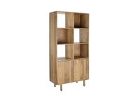 shelf unit in natural wood with 2 doors