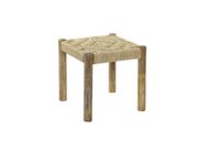 stool in wood and organic rope