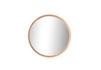 round wooden mirror