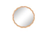 rattan round mirror