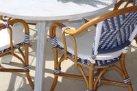 dining chair blue white