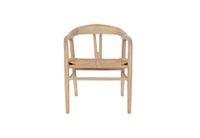 wooden armchair with natural rope