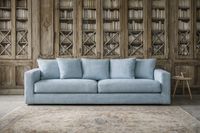 Gaudi multi cushion linen sofa in light blue fabric – Lifestyle Mallorca Gaudi multi cushion linen sofa in light blue fabric – Lifestyle Mallorca
