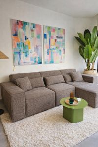 Ibiza modular sofa with chaise longue in contemporary Mediterranean living room – Lifestyle Mallorca Ibiza modular sofa with chaise longue in contemporary Mediterranean living room – Lifestyle Mallorca